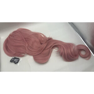 Hair Cap+Pink Long Straight Anime Cosplay Costume Party Wig 32" Long *READ...